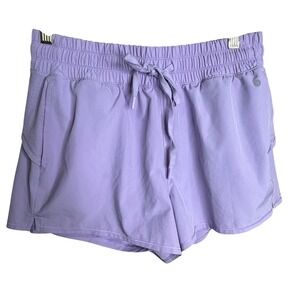 Layer 8 Womens Medium Quick-Dry Running Shorts Lavender Purple Built-in Liner